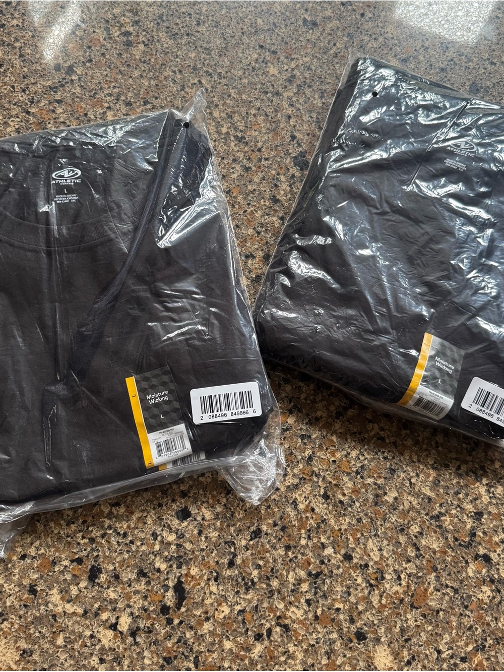 Black Moisture-Wicking Men's Crew Neck Shirt’s -Set of 4